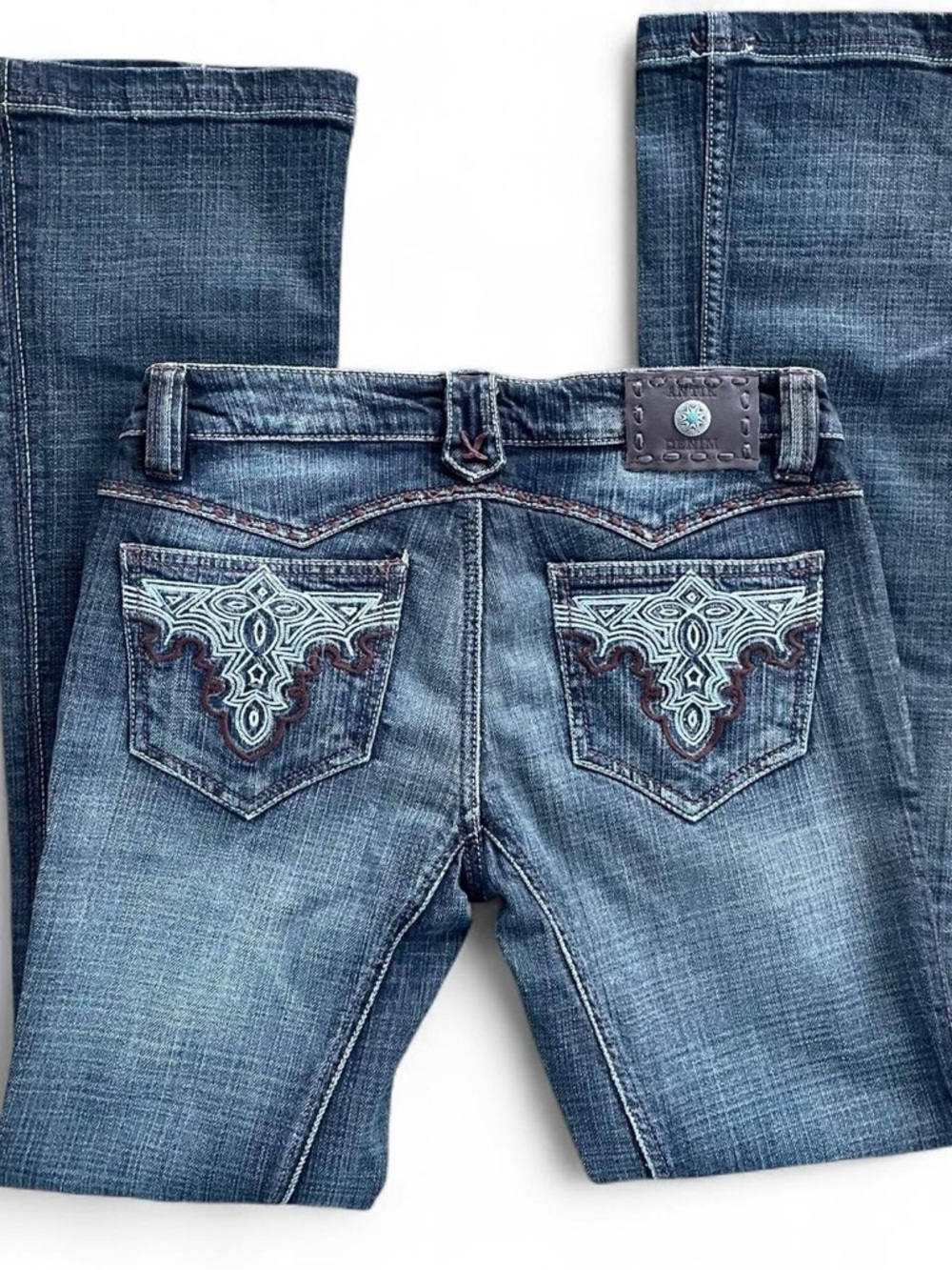 Antik lowrise embroidered flare jeans